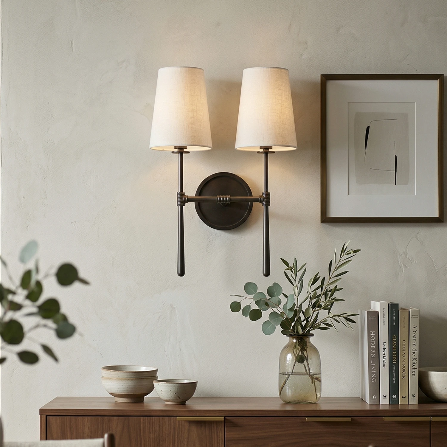 PairRhoades 2-Light Wall Sconce - Industrial Staircase Feature | HoaiLamp