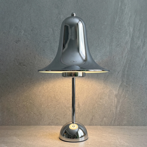 Ring Bell Table Lamp - Mirror Finished Metallic Chrome High-End Reflection Glow | HoaiLamp