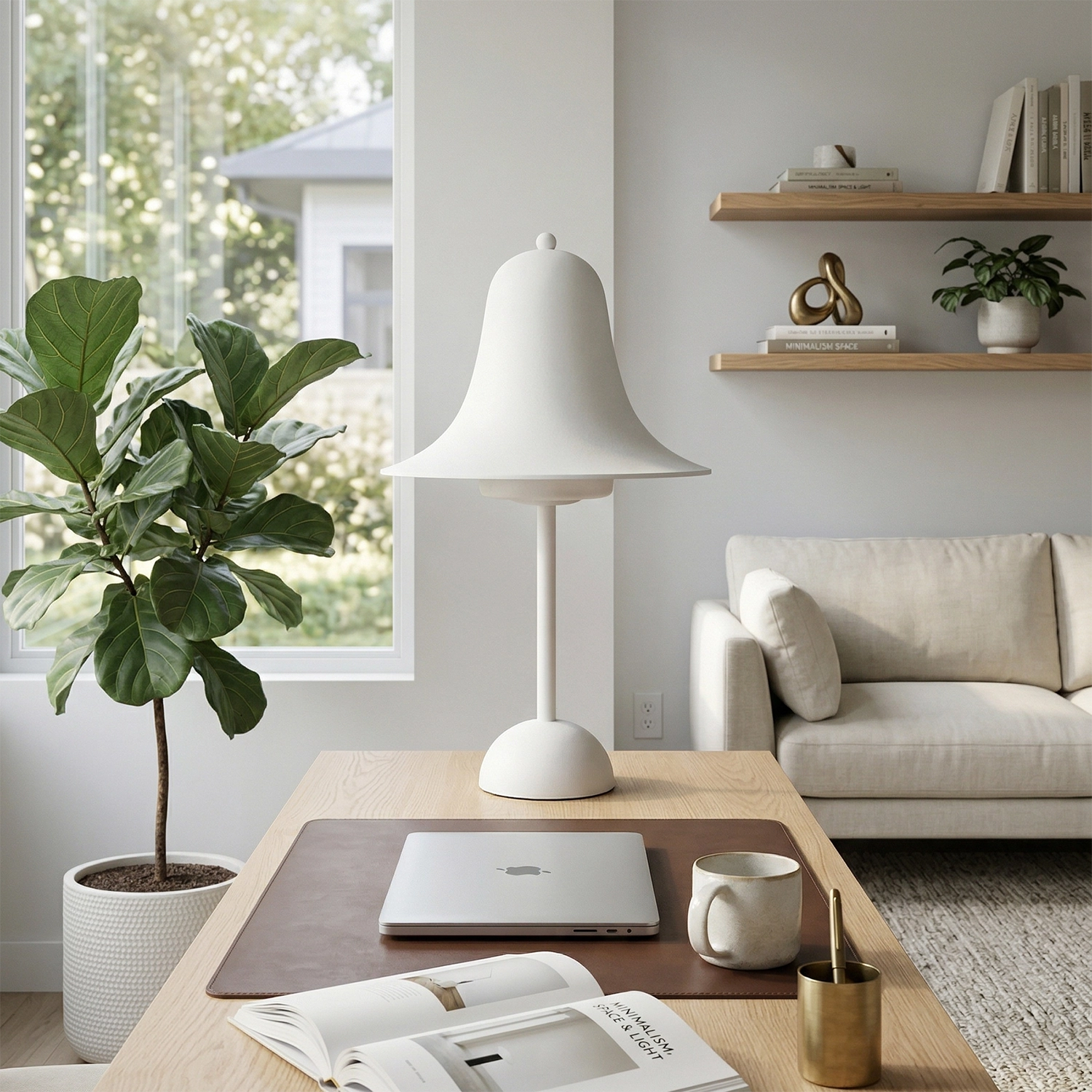 Ring Bell Table Lamp - Scandinavian Bright Home Office Laptop Desk | HoaiLamp