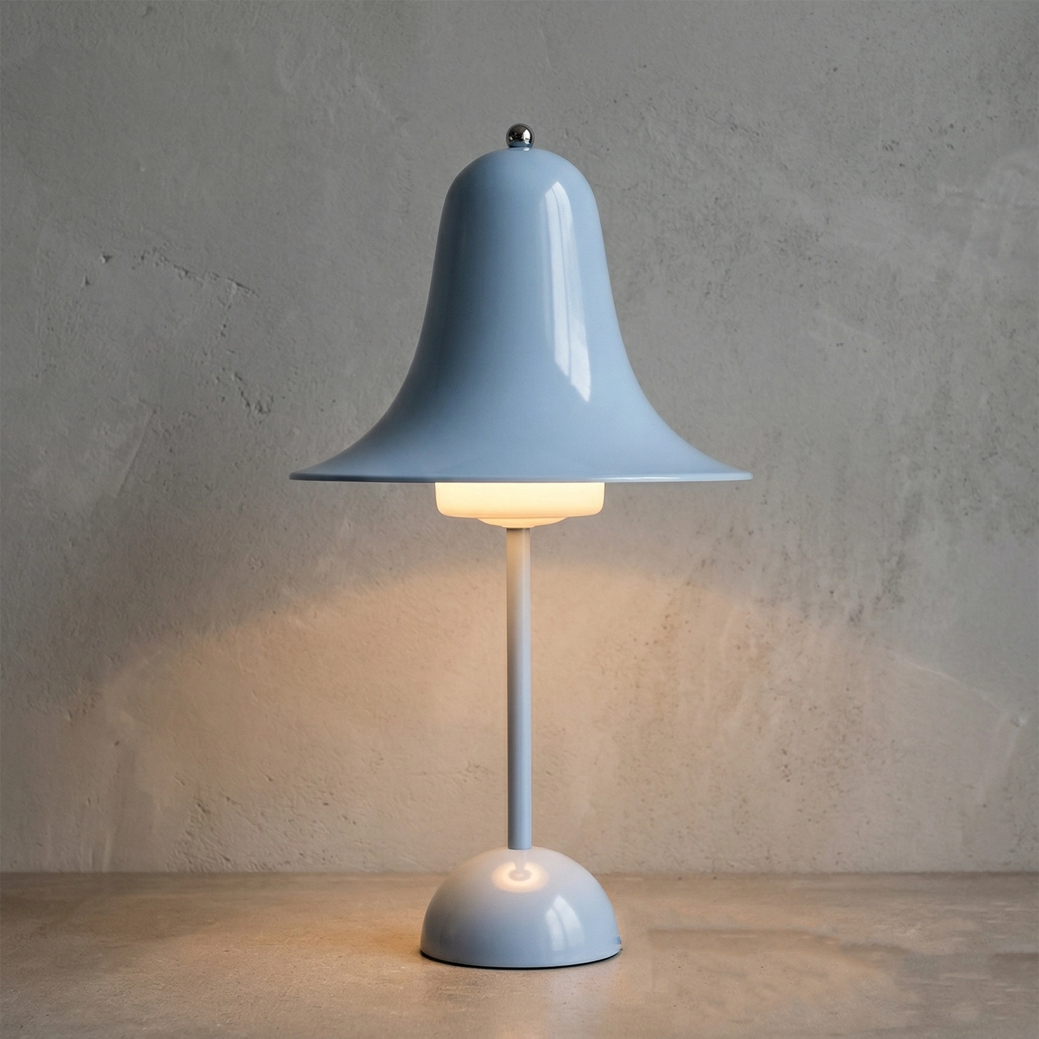 Ring Bell Table Lamp - Serene Sky Blue Elegant Architectural Studio Ray | HoaiLamp