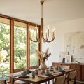 Rivelle Curved-Arm Candelabra Chandelier