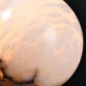 Romy Alabaster Table Lamp - Alabaster Sphere Texture Close-Up | HoaiLamp

