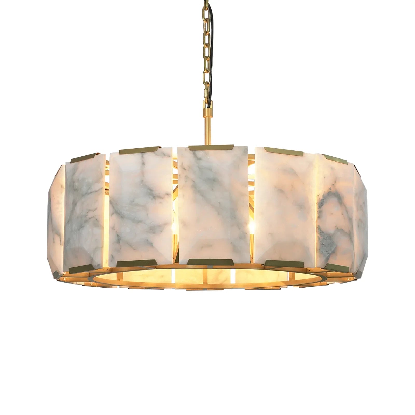 Round Alabaster Calcite Chandelier