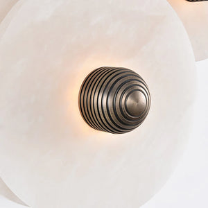 Round Alabaster Wall Lamp - Precision Central Mount | HoaiLamp