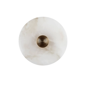 Round Alabaster Wall Lamp - Grand Symmetrical Disc | HoaiLamp