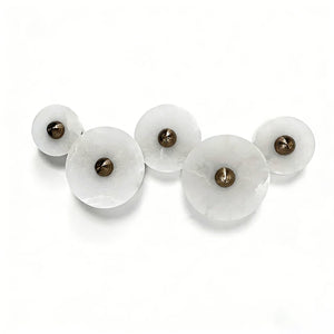 Round Alabaster Wall Lamp - Horizontal Dynamic Cluster | HoaiLamp