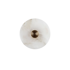 Round Alabaster Wall Lamp - Petite Circular Disc | HoaiLamp