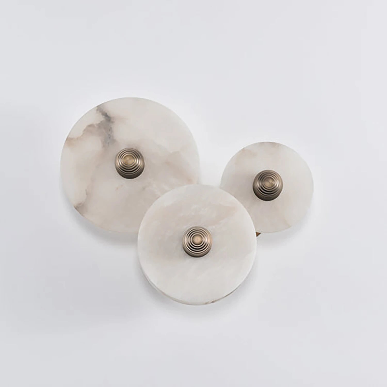Round Alabaster Wall Lamp - Triple Cascade Silhouette | HoaiLamp