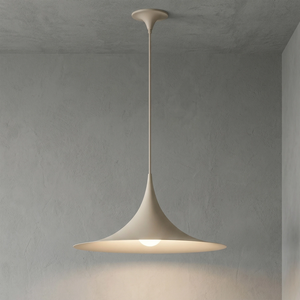 Sami Trumpet Pendant Light - Subtle Apricot Beige Contemporary Grey Corner | HoaiLamp