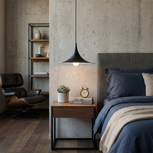 Sami Trumpet Pendant Light - Industrial Bedroom Nightstand Bedside Mood | HoaiLamp