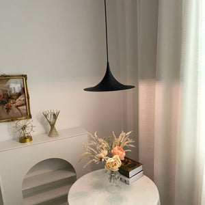 Sami Trumpet Pendant Light - French Elegance White Fireplace Tea Table Silhouette | HoaiLamp