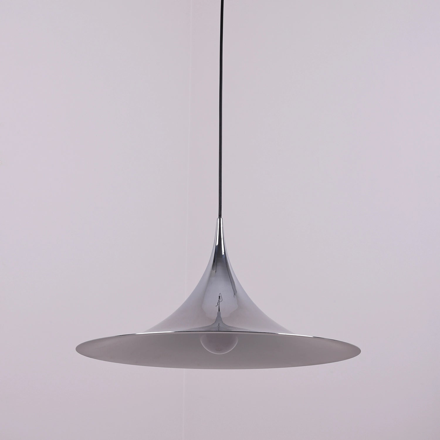 Sami Trumpet Pendant Light - Mirror Chrome Silver Glossy Metallic Silhouette | HoaiLamp