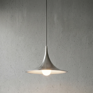 Sami Trumpet Pendant Light - Sleek Chrome Chrome Finish Textured Surface | HoaiLamp