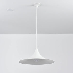 Sami Trumpet Pendant Light - Classic Matte White Shadowless Commercial Display | HoaiLamp