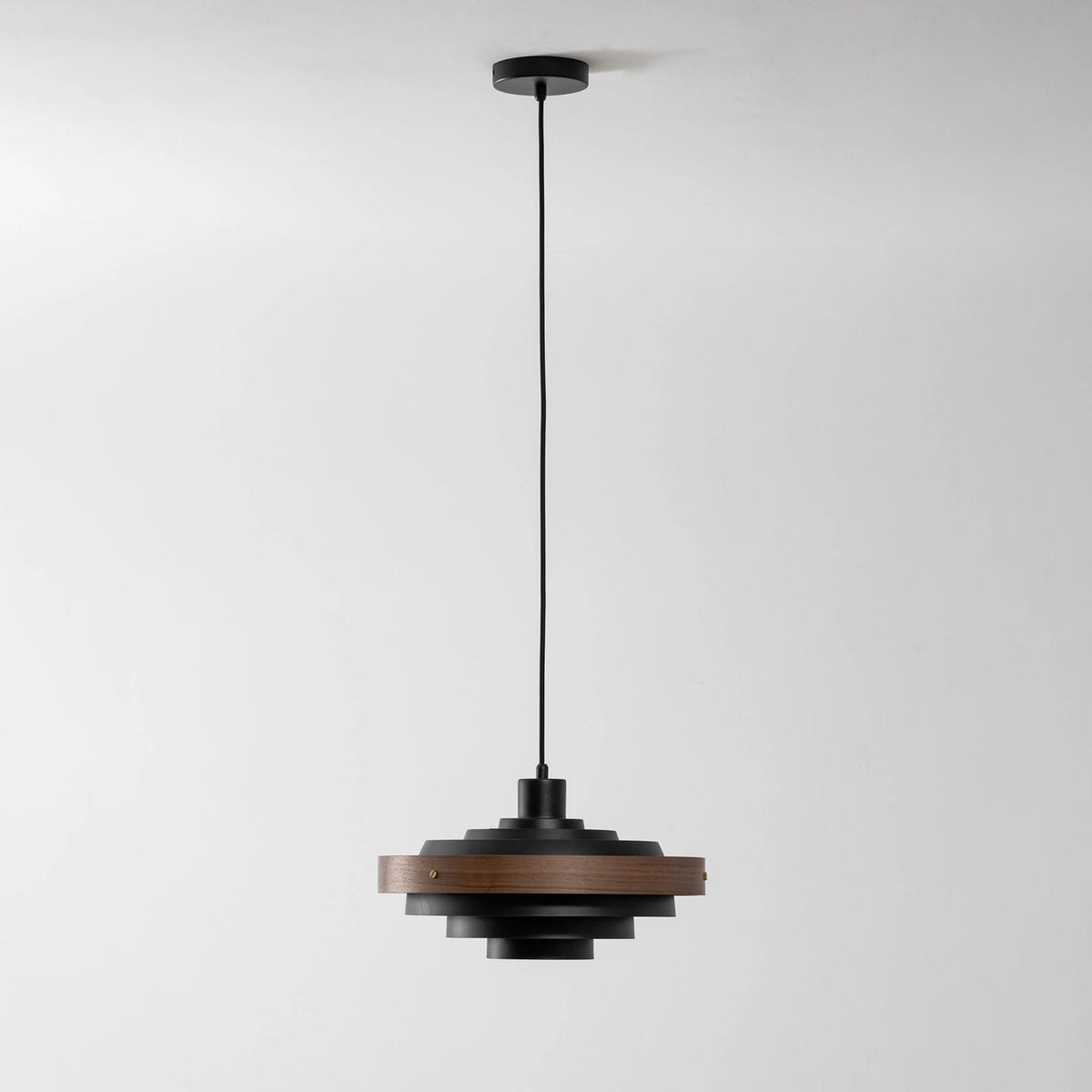 Saturno Tiered Ring Pendant Light - Cable Far View Isolated | HoaiLamp