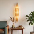 Sculptural Textured Selenite Wall Lamp
