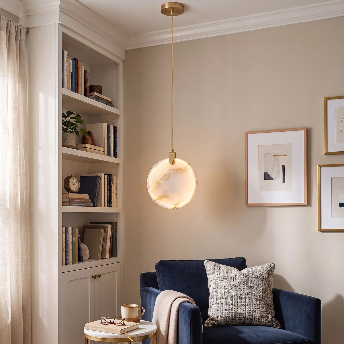 Selene Alabaster Disc Chandelier