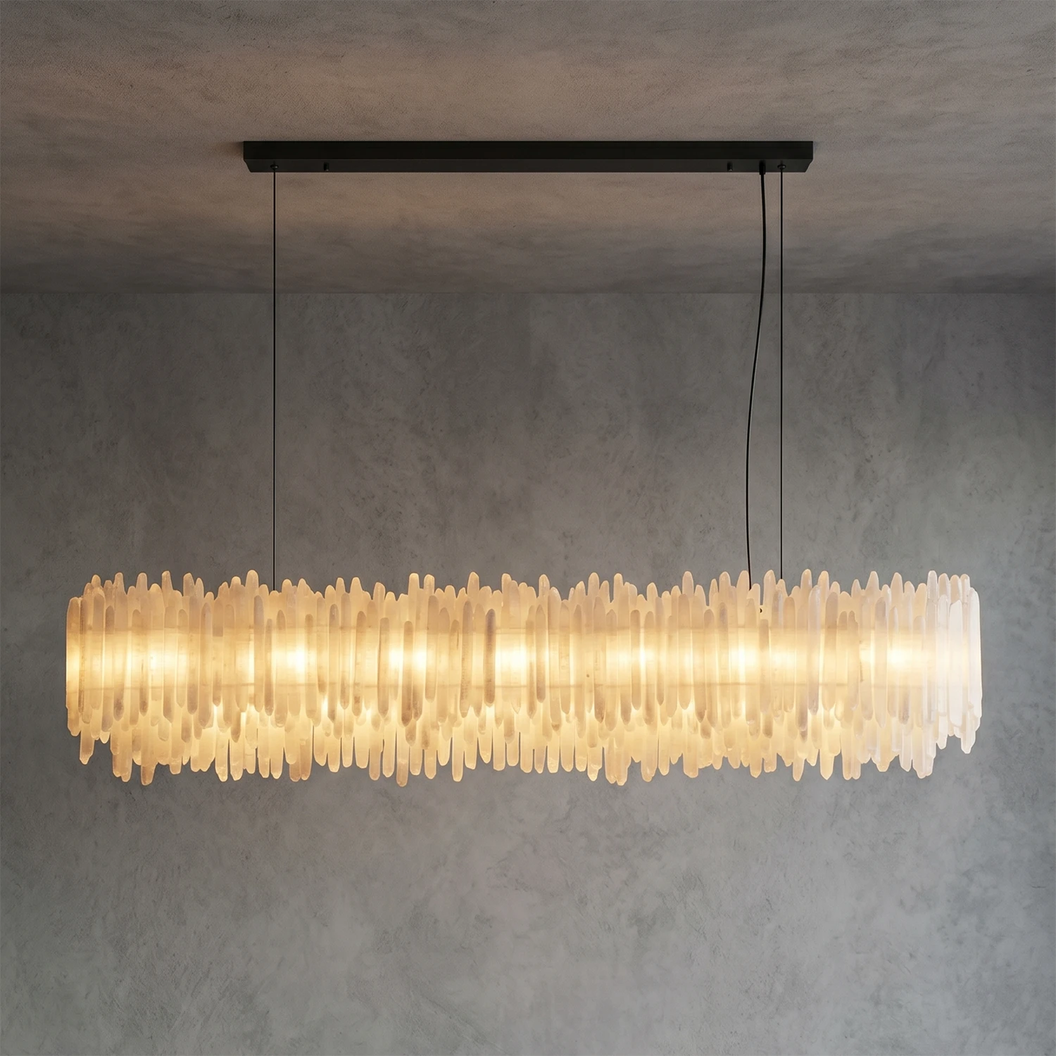 Montfaucon Linear Chandelier - Transitional Luxury for Large Scale Dining Areas | HoaiLamp