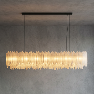 Montfaucon Linear Chandelier - Transitional Luxury for Large Scale Dining Areas | HoaiLamp
