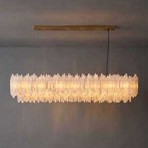 Montfaucon Linear Chandelier - Sleek Architectural Lines & Soft Ambient Illumination | HoaiLamp