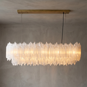 Montfaucon Linear Chandelier - Luxury Brass Profile for Modern Kitchen Island Lighting | HoaiLamp