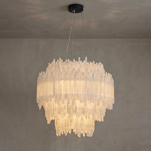 Montfaucon Round Chandelier - Grand Tiered Profile in Bold Matte Black Finish | HoaiLamp