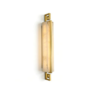 Sleek Alabaster Brass Wall Light - Classic Brushed Brass Finish Isolated White Background | HoaiLamp