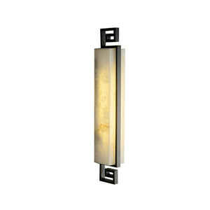 Sleek Alabaster Brass Wall Light - Matte Black Bronze Finish Isolated White Background | HoaiLamp