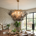 Smoke Glass Disc Tiered Sputnik Chandelier