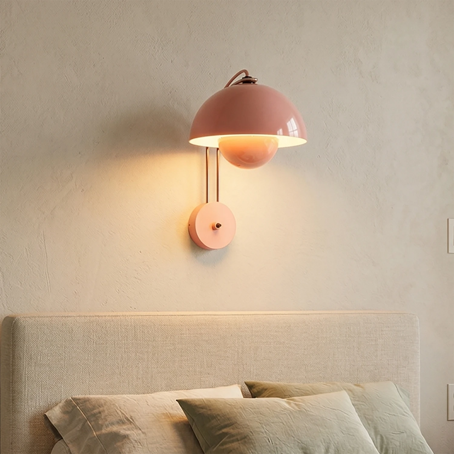  Flower Bud Wall Lamp - Dusty Pink Dreamy Bedroom Ambience | HoaiLamp