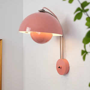 Flower Bud Wall Lamp - Candy Pink Playful Modernist Wall Feature | HoaiLamp