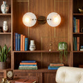 Solene Alabaster Double Disc Wall Sconce