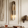 Sorrel Horsehair & Alabaster Wall Sconce