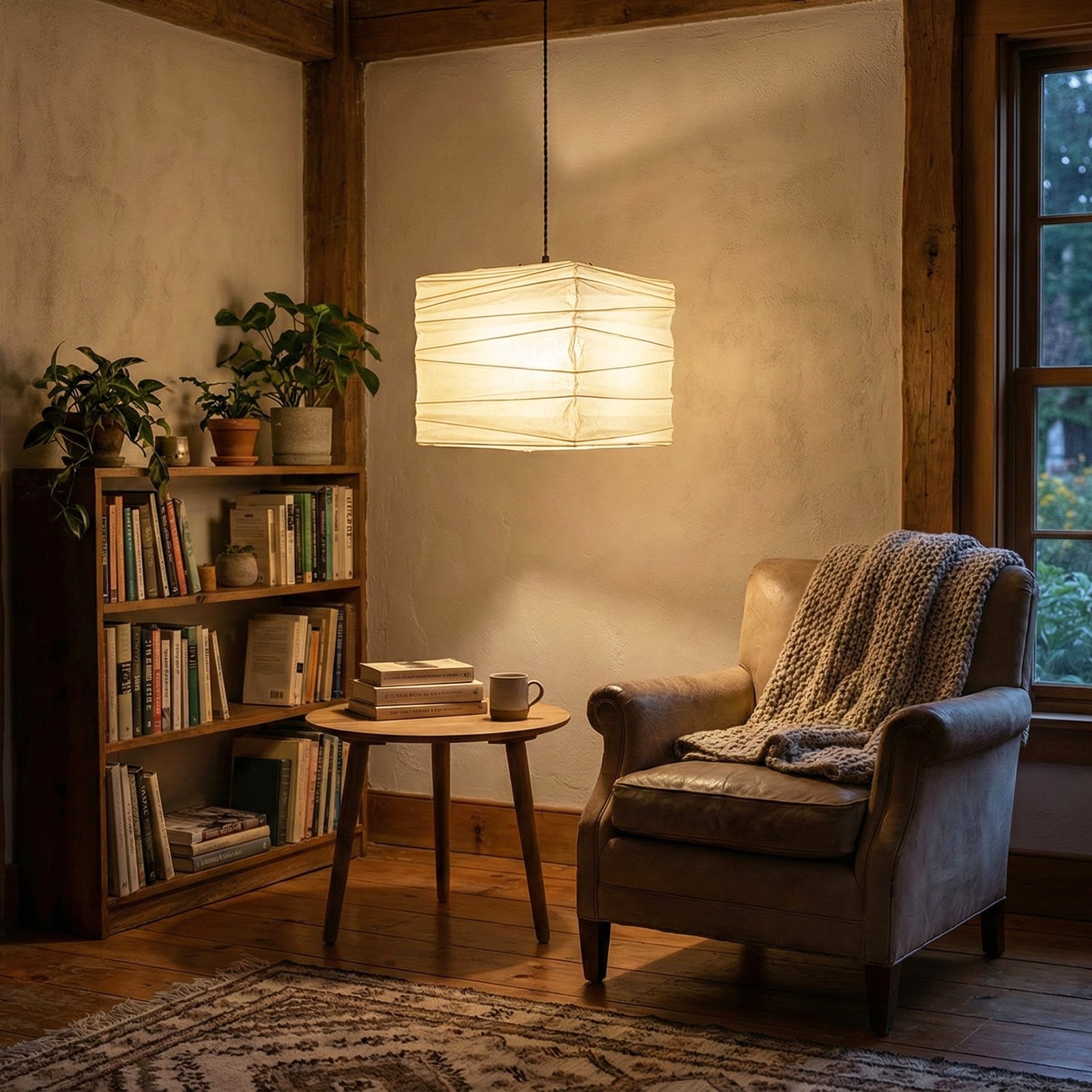 Square 33X 45X Paper Pendant Light