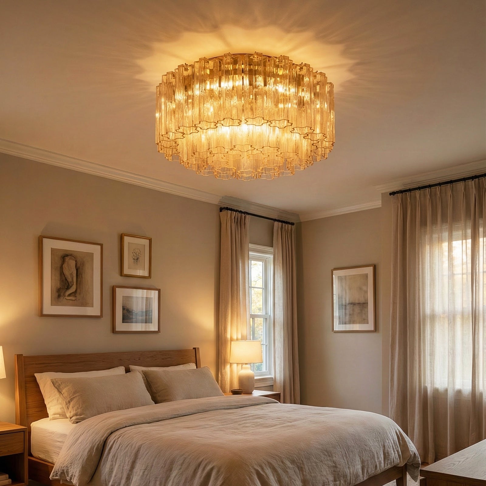 Star Shaped Glass Tube Ceiling Light