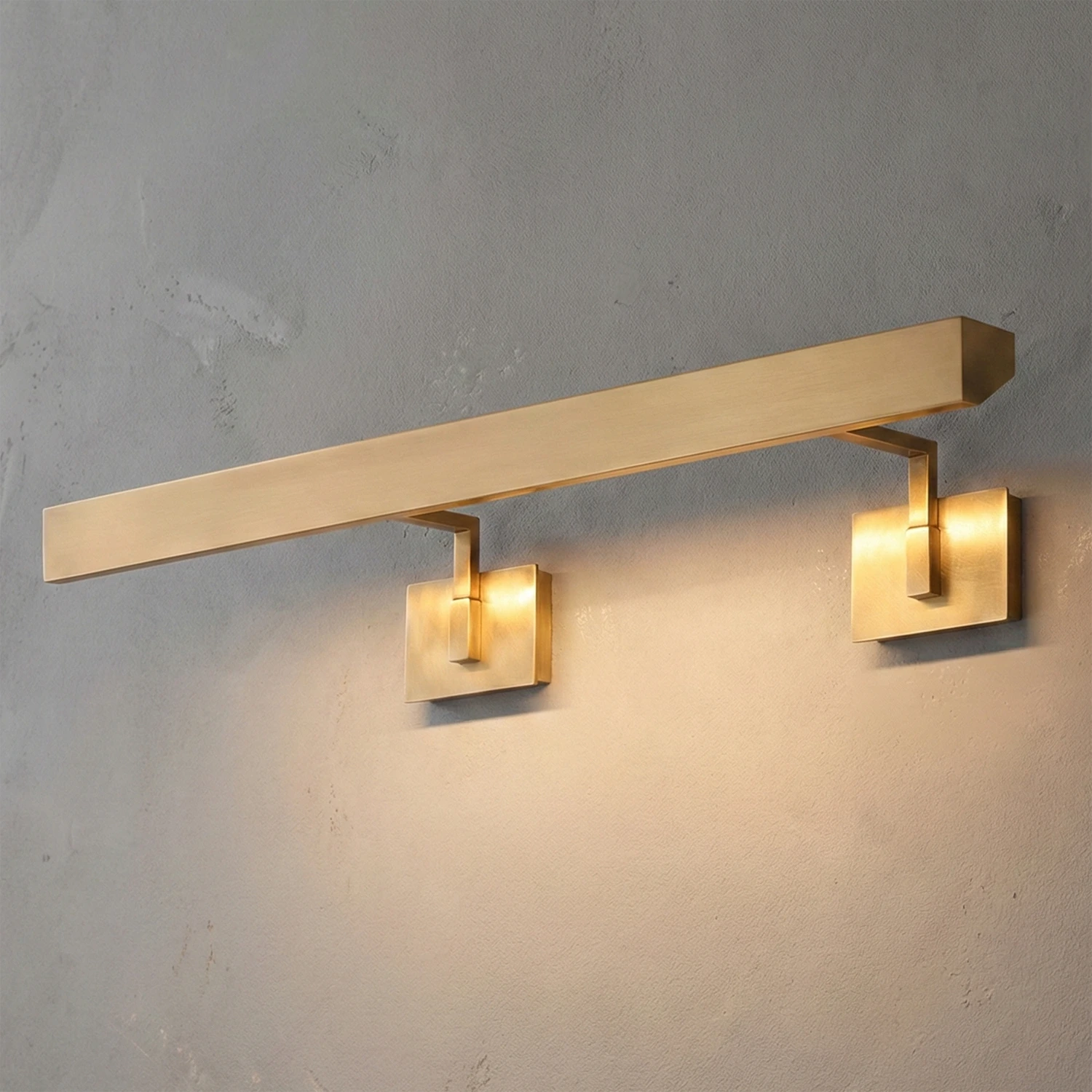 Talbot Soft-Glow Picture Light - Brushed Gold Double Arm Warm Ambient Glow | HoaiLamp