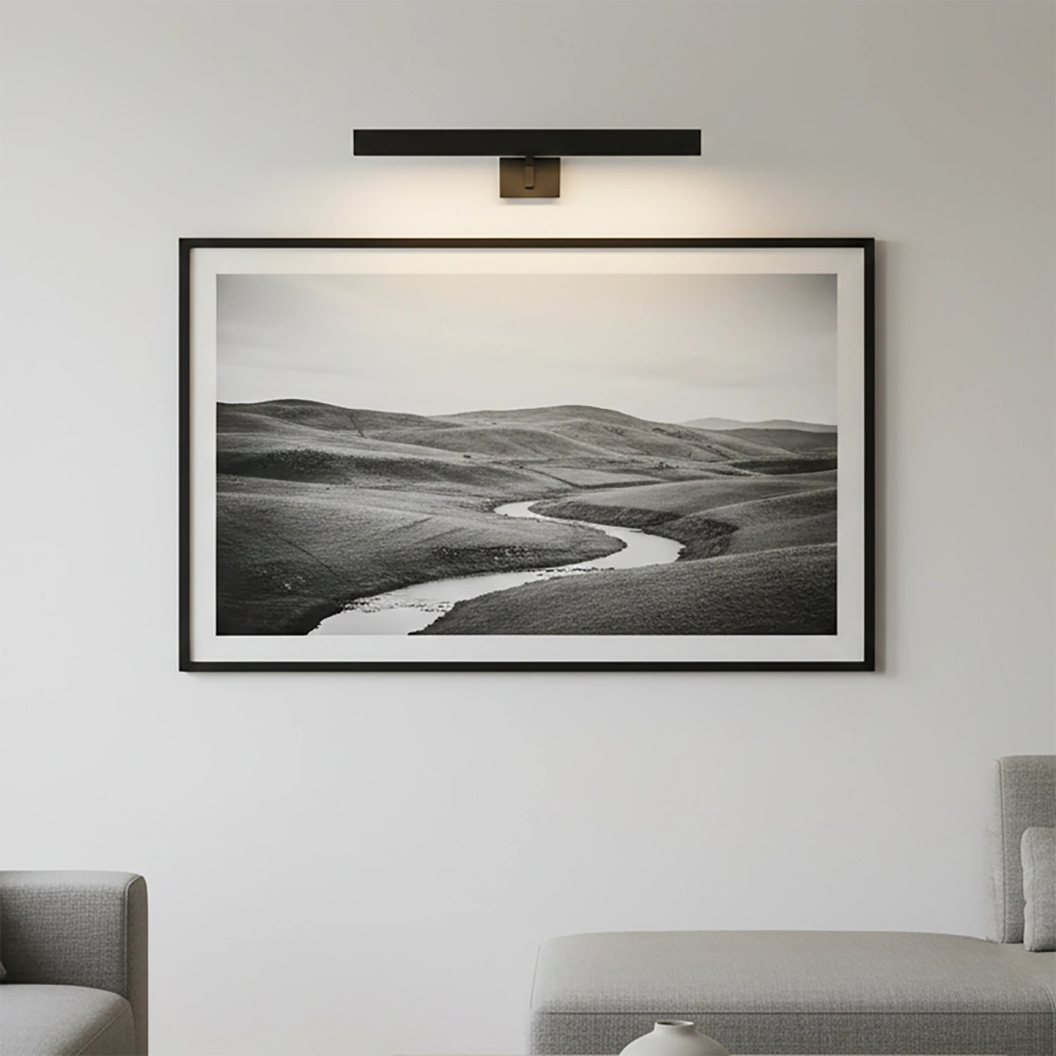 Talbot Soft-Glow Picture Light - Minimalist Gallery Framed Photo Accent | HoaiLamp