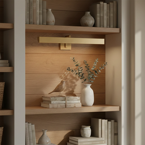Talbot Soft-Glow Picture Light - Recessed Bookshelf Library Display LED | HoaiLamp