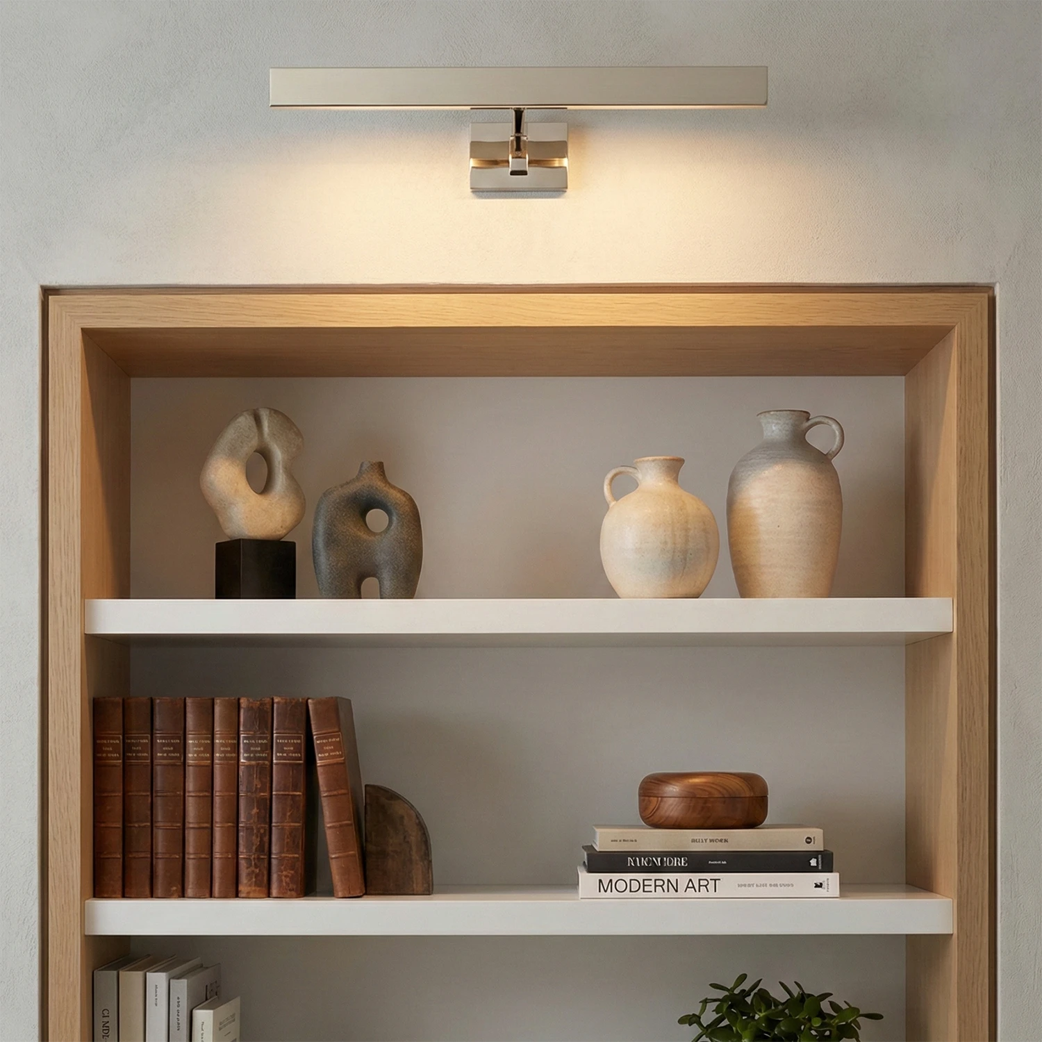 Talbot Soft-Glow Picture Light - Scandinavian Bookshelf Library Display | HoaiLamp