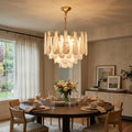 Teardrop Shaped Alabaster Chandelier