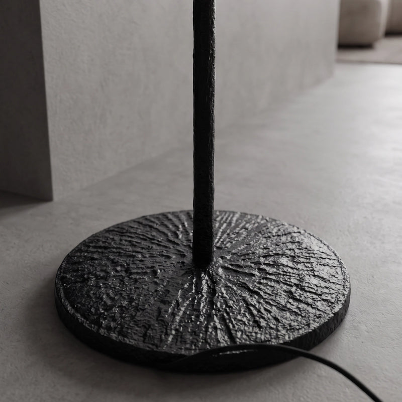 Textured Blackened Brass Round Base