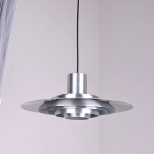 Tiered Dish-Shaped Disc Pendant - Polished Chrome High-Reflectivity Finish | HoaiLamp