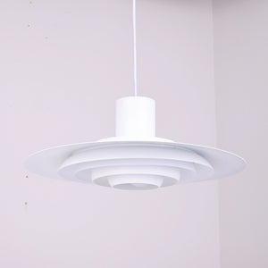 Tiered Dish-Shaped Disc Pendant - Arctic White Tiered Layering Detail | HoaiLamp