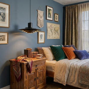 Tiered Dish-Shaped Disc Pendant Light - Midnight Black Art Deco Style Statement Light
 | HoaiLamp