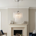 Tiered Ribbed Glass Links Pendant Light