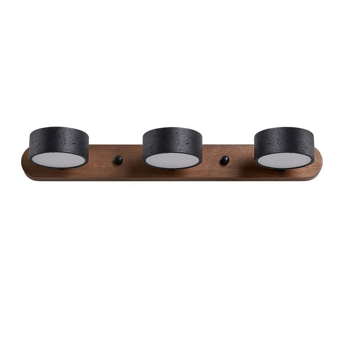 Travertine Duo Wood Wall Light - Black Travertine 3 Light Illuminated Glow | HoaiLamp