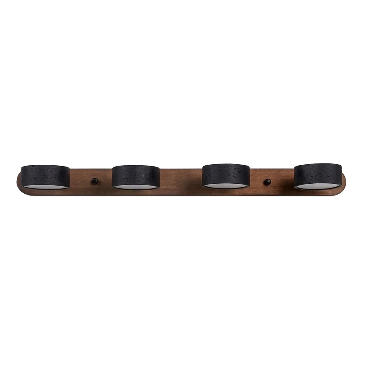 Travertine Duo Wood Wall Light - Black Travertine 4 Light Illuminated Glow | HoaiLamp