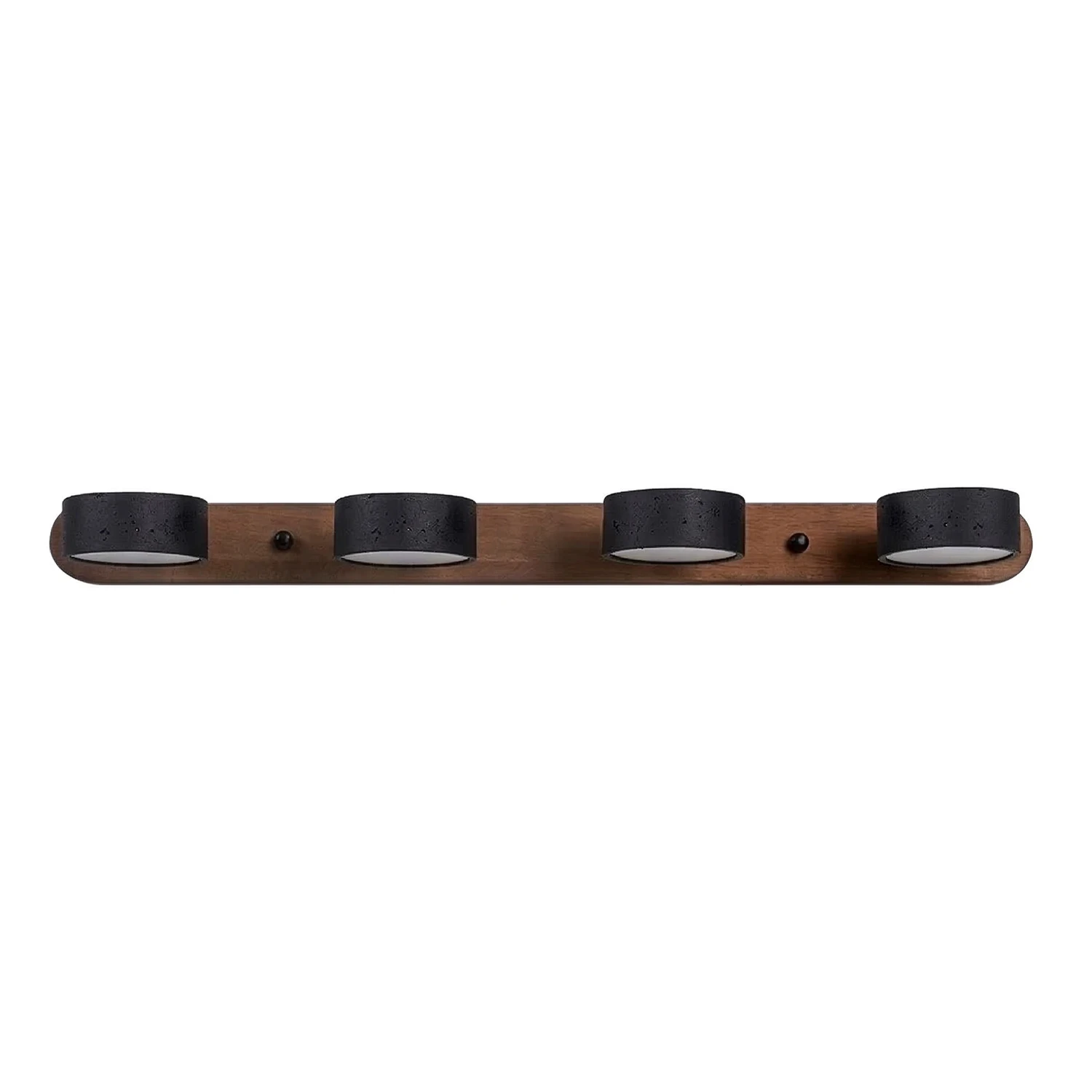 Travertine Duo Wood Wall Light - Dark Walnut Black 4 Light White Background | HoaiLamp
