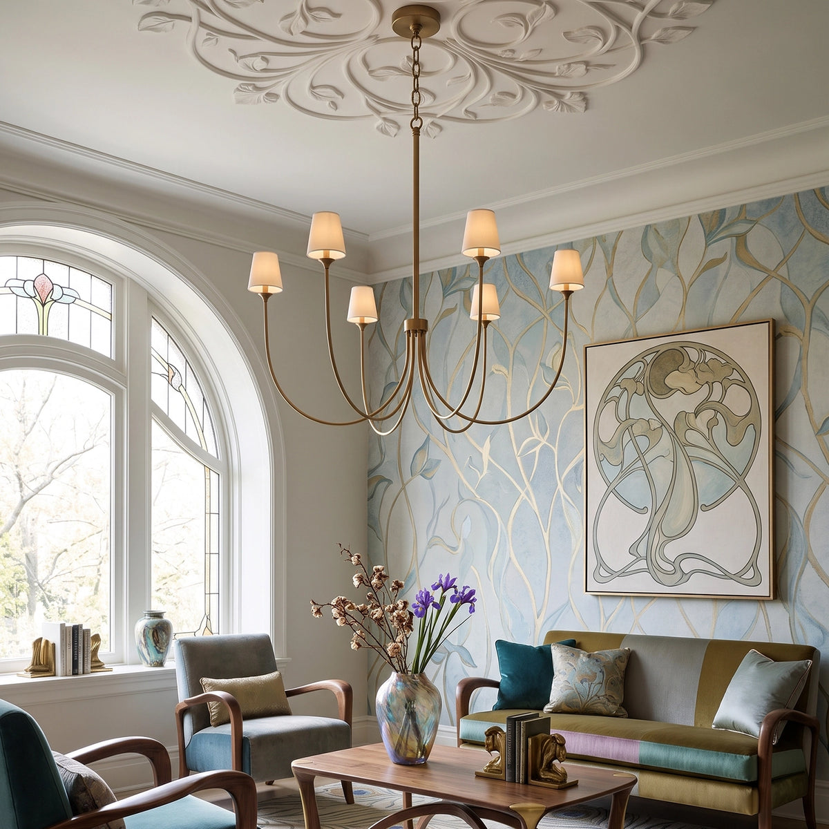 Vaileth Curved Arm Chandelier