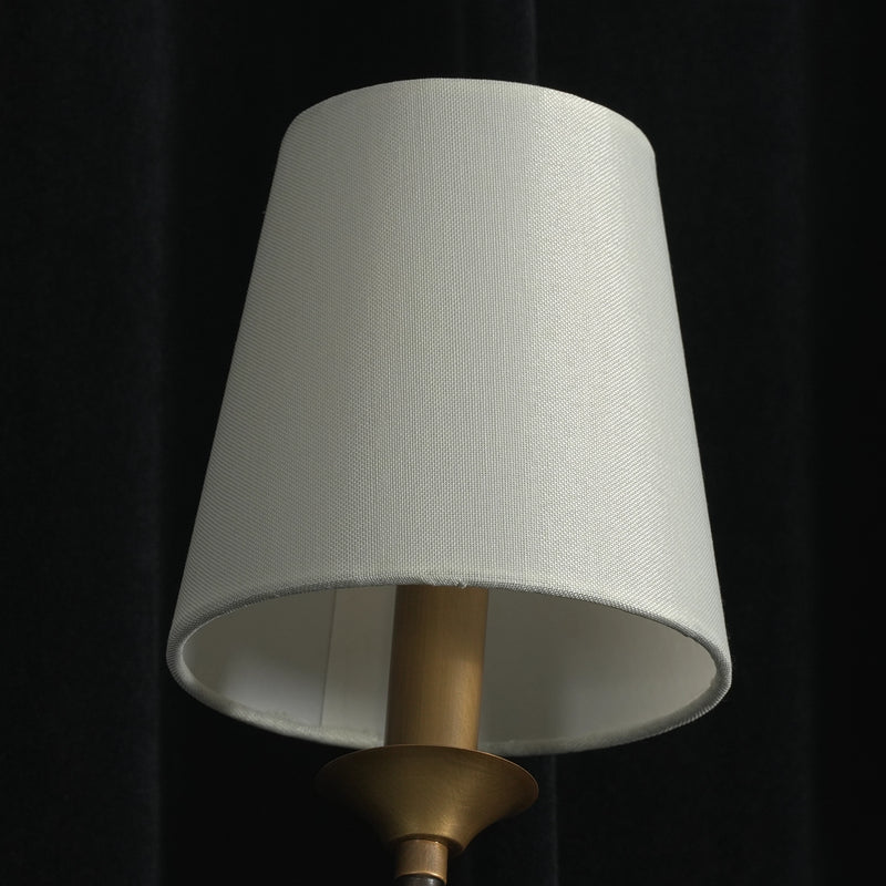 Tapered White Fabric Shade